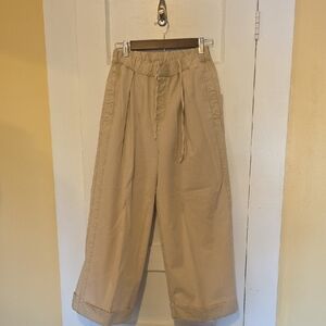 Free People Tan Cropped Pants